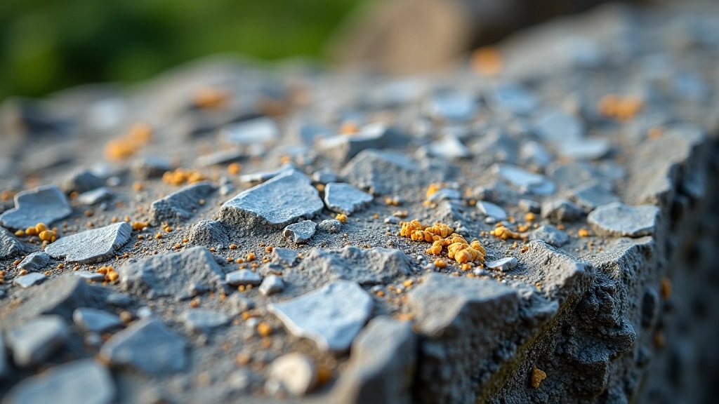 Detailní fotografie slunovce s charakteristickými třpytivými minerály v přírodním světle